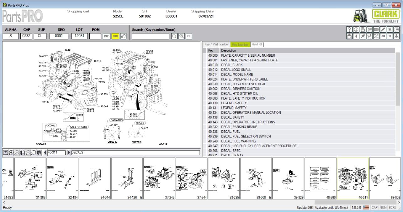 Clark ForkLift Parts Pro Plus EPC v566 10.2025 Spare Parts Catalog 4