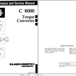 Clark Hurth Torque Converter C8000 Maintenance and Service Manual EN (1)