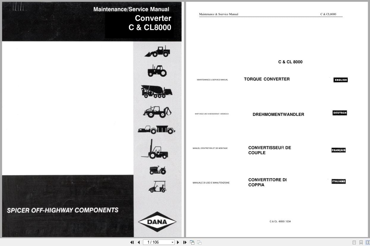 Dana Converter C8000 CL8000 Maintenance Service Manual EN (1)