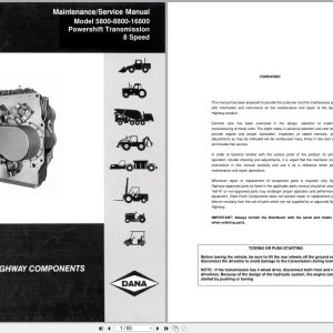 Dana Powershift Transmission 8 Speed 5800 8800 16800 Maintenance Service Manual EN (1)