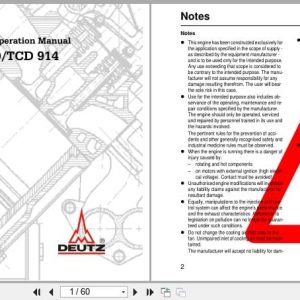 Deutz Engine D914 TCD914 Operation Manual 03123448en 2007 EN (1)