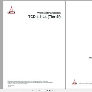 Deutz Engine TCD 4.1 L4 Tier 4f Workshop Manual 03124479de 2017 DE (1)