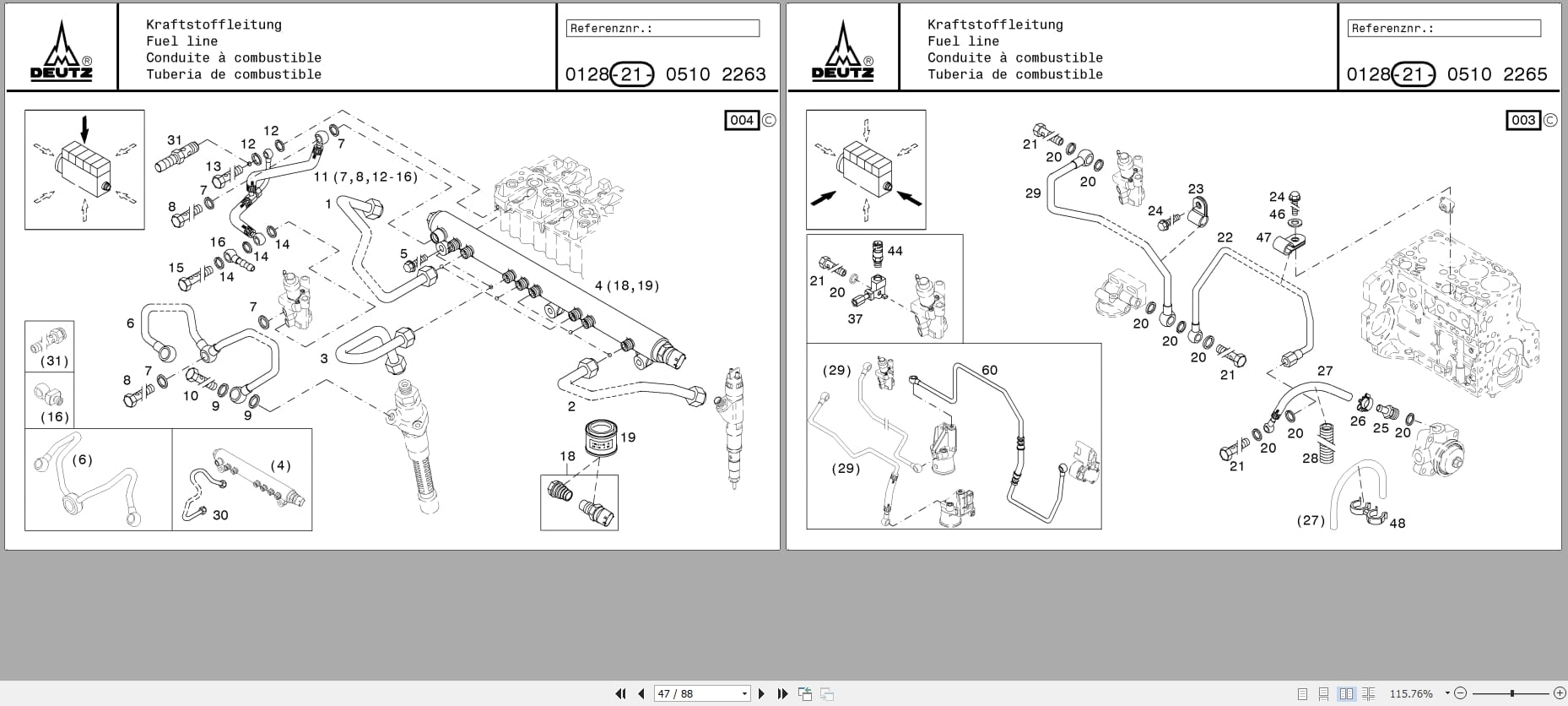 Deutz Engine TD20132V TCD20132V Spare Parts Catalog 03123529 2007 DE EN FR ES (3)