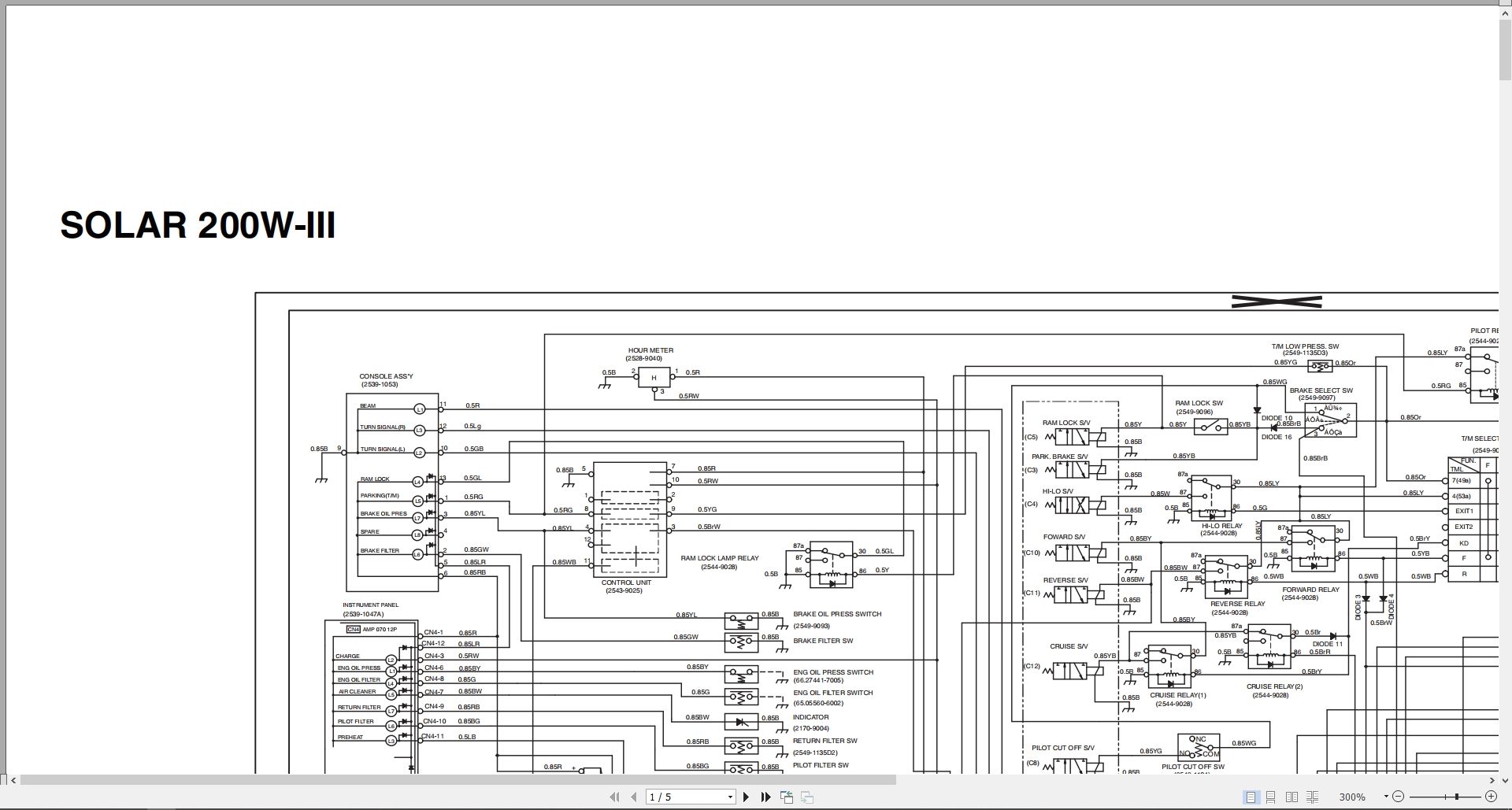 Doosan Excavator SOLAR 200W III Electrical And Hydraulic Schematic (1)