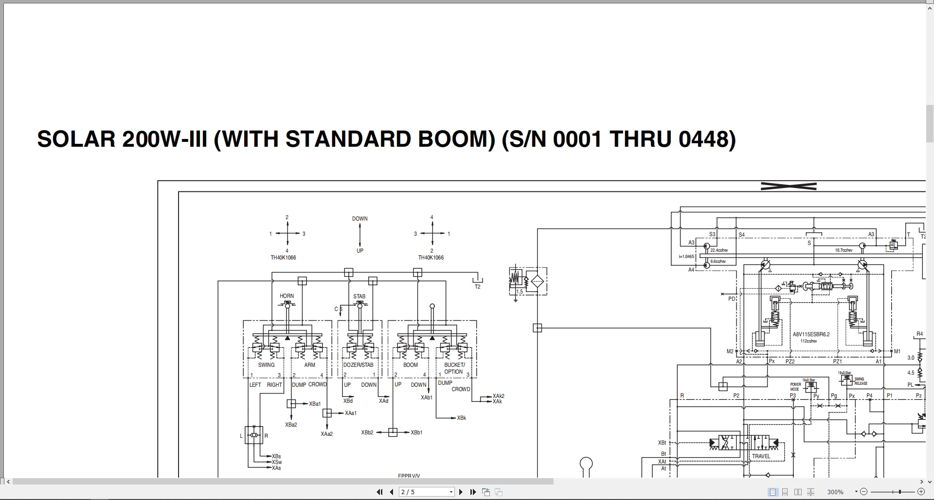 Doosan Excavator SOLAR 200W III Electrical And Hydraulic Schematic (2)