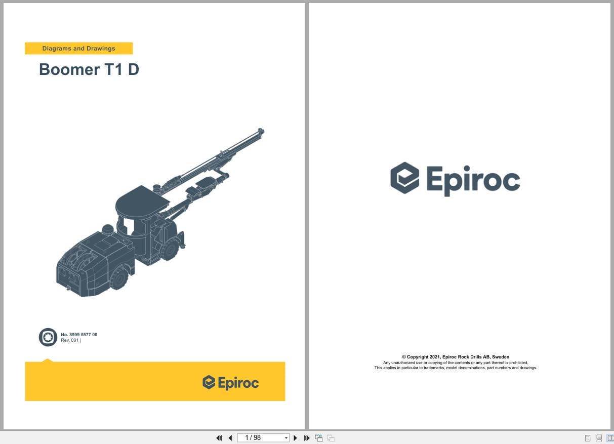 Epiroc Boomer T1D Electrical Hydraulic Schematic 8999557700 EN (1)