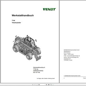 Fendt Telescopic Loader T740 Workshop Manual 2024 DE (1)