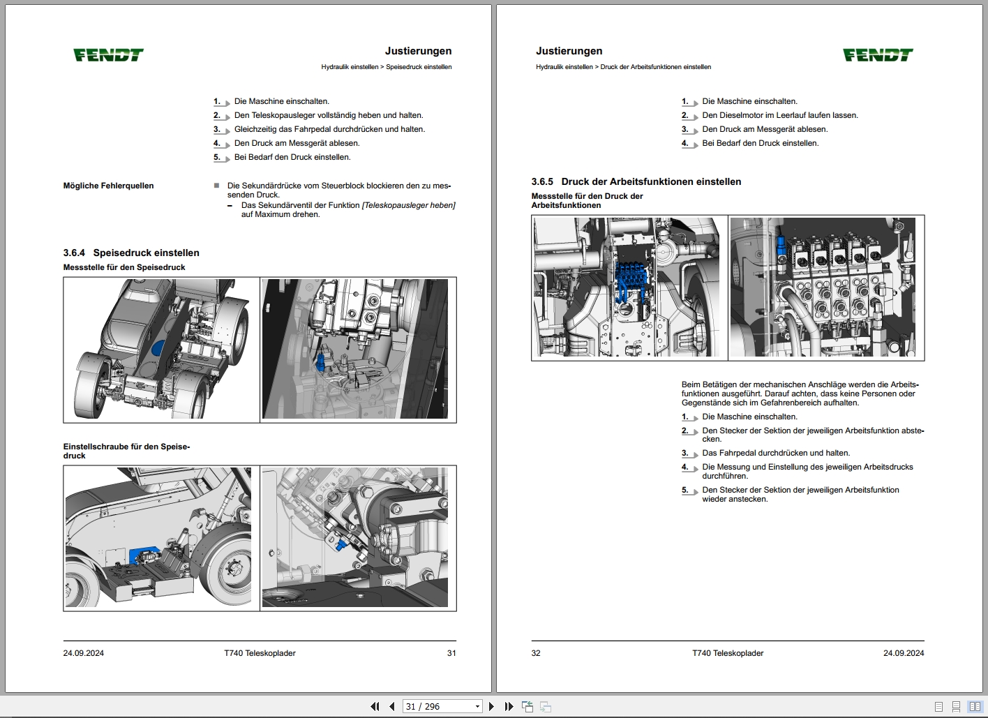 Fendt Telescopic Loader T740 Workshop Manual 2024 DE (2)