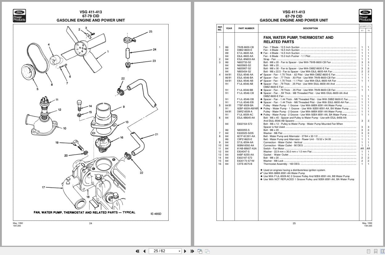 Ford Engine VSG 411 VSG 413 Parts Manual (2)