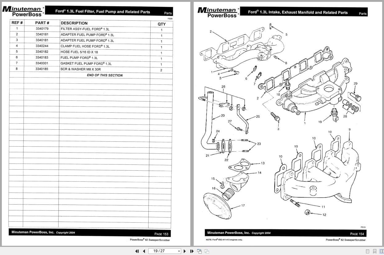 Ford Engine VSG 411 VSG 413 Service Parts Manual (2)