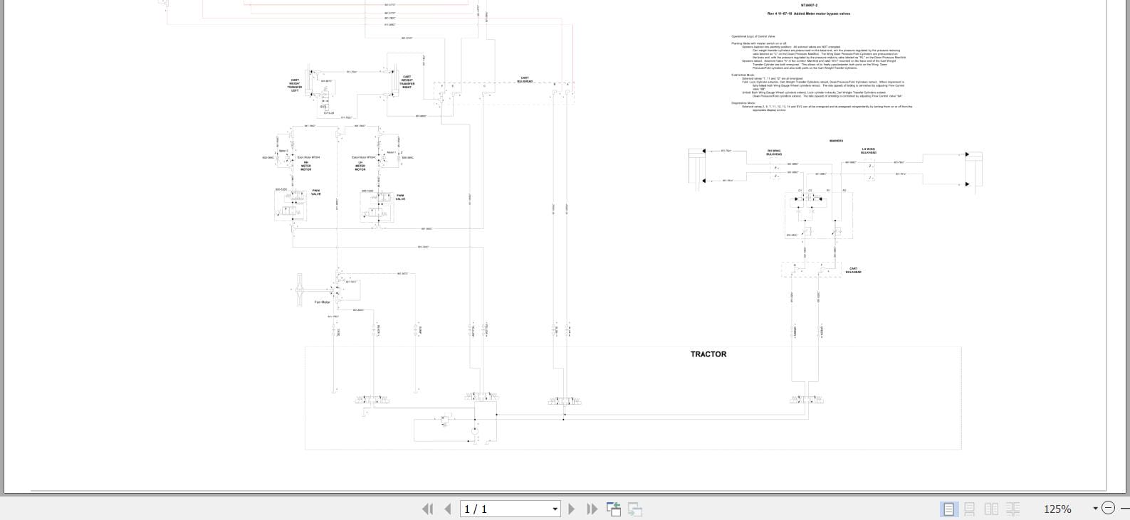 Great Plain Seeder Spartan 607 Hydraulic Schematic (1)