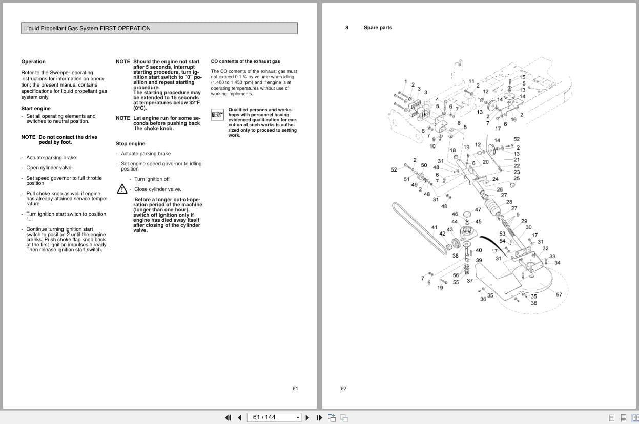 Hako Minuteman Sweeper Gas SW5X Instruction Manual Wiring Diagram (2)