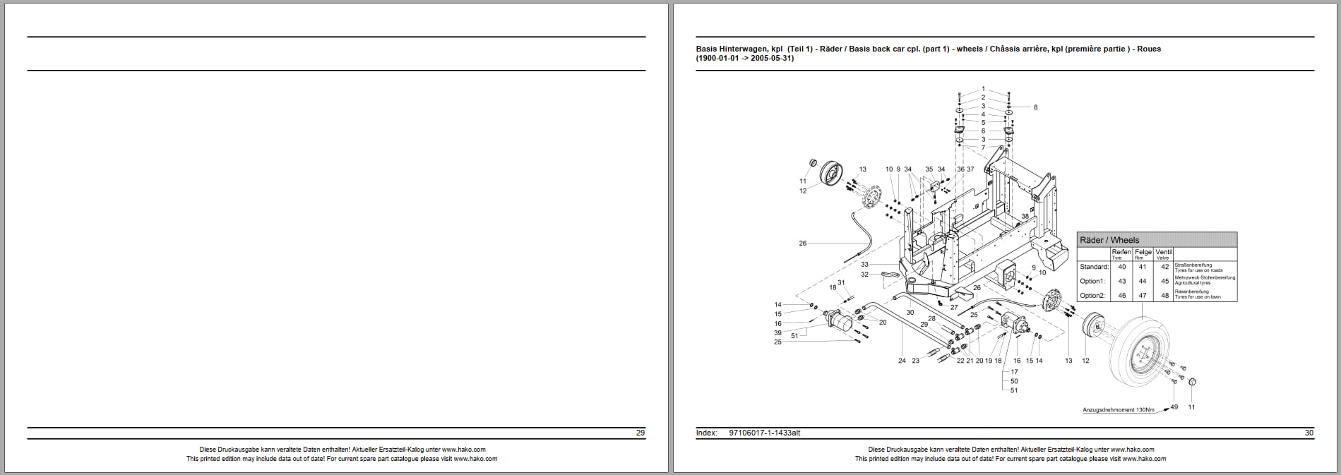 Hako Rider Sweeper Citymaster 1200 Comfort 1433.02 Spare Parts List (2)