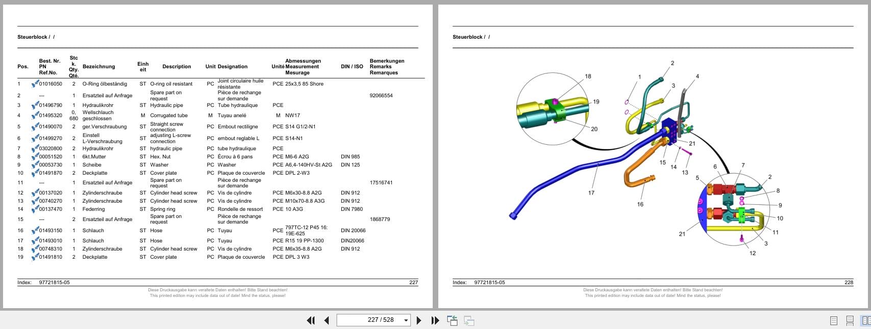 Hako Rider Sweeper Citymaster 1650 1491.15 Spare Parts List 85 00 1993 790 DE EN FR (2)