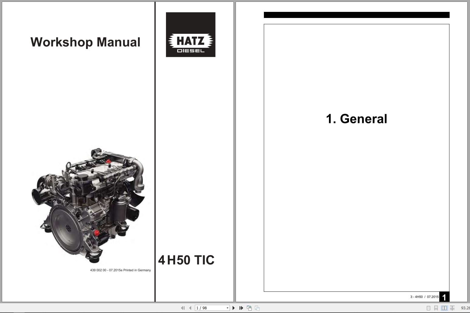 Hako Rider Sweeper Citymaster 1650 Hatz Engine Workshop Parts Error Manual (4)