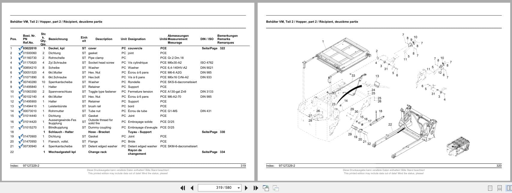 Hako Rider Sweeper Citymaster 1650 Option Spare Parts List 85 00 1993 810 2022 (2)