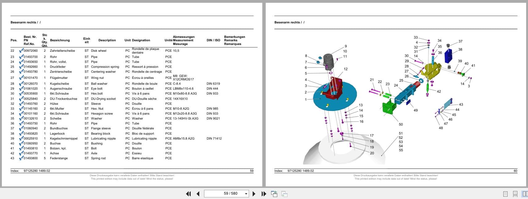 Hako Rider Sweeper Citymaster 1650 Option Spare Parts List 85 00 1993 810 2022 (3)
