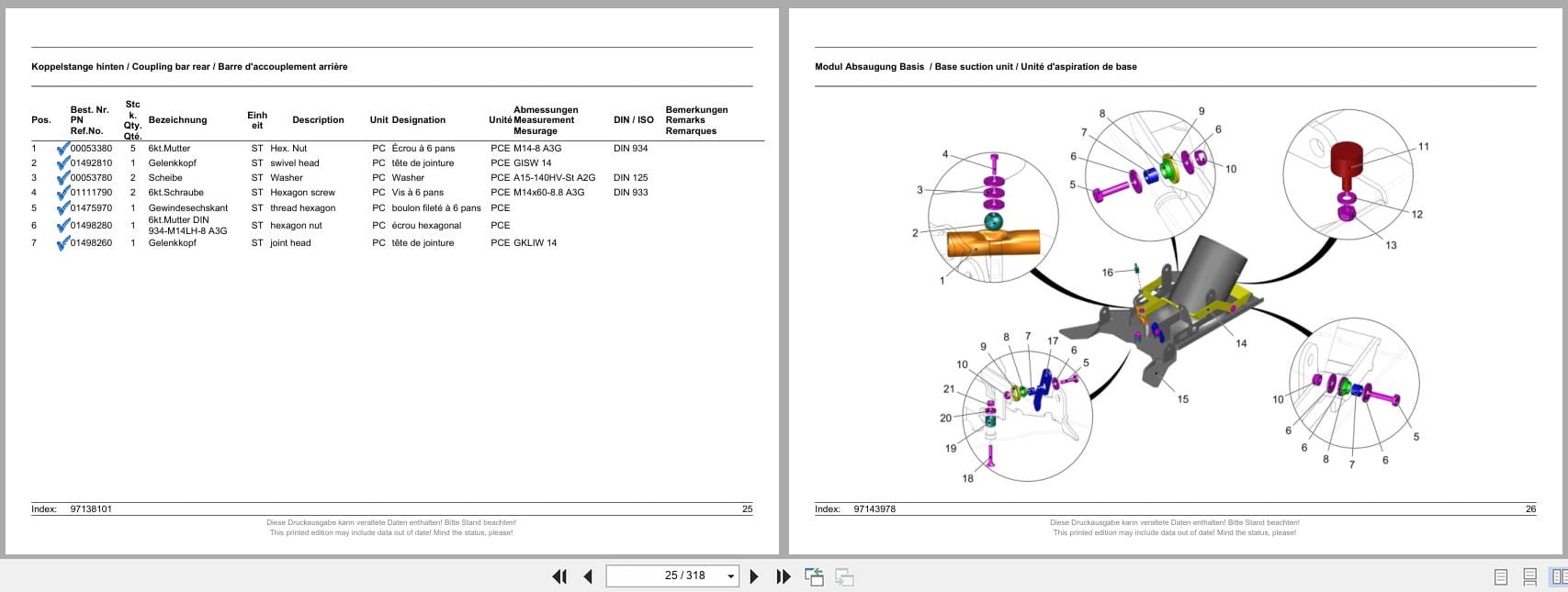 Hako Rider Sweeper Citymaster 650 1470.15 Spare Parts List 81 60 1993 (3)