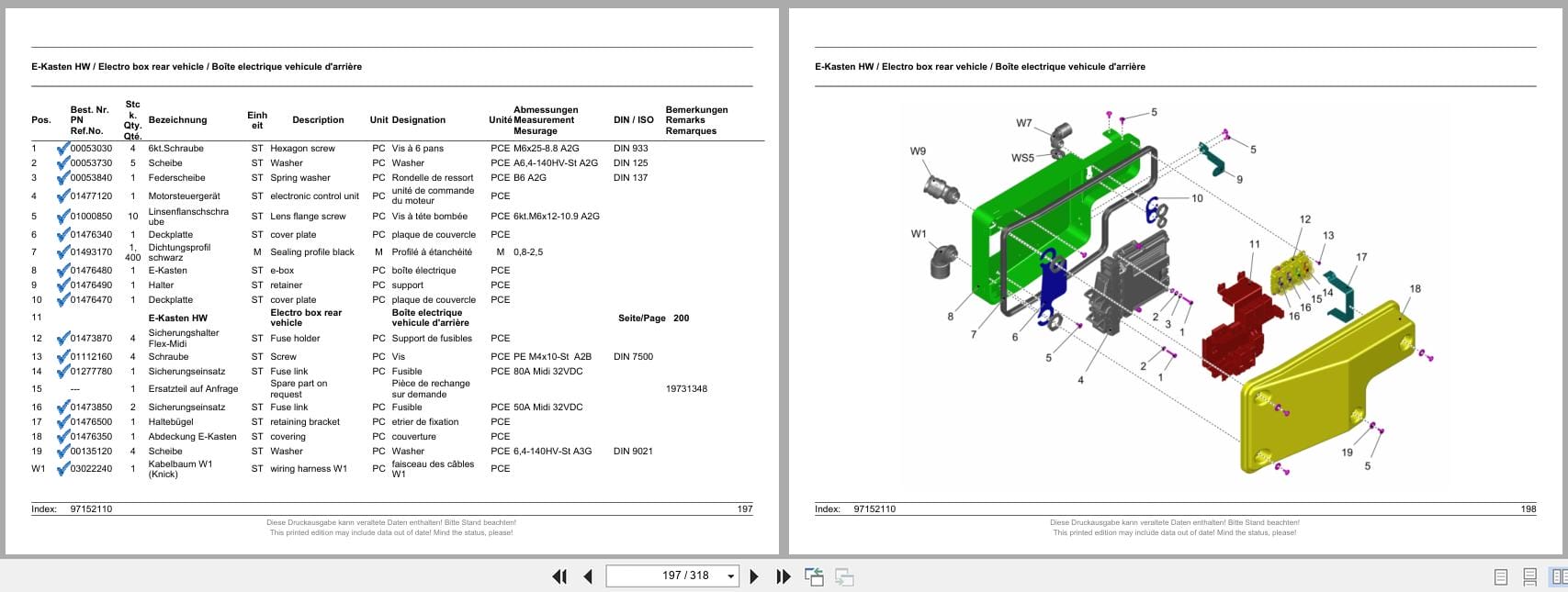 Hako Rider Sweeper Citymaster 650 Spare Parts List 81 60 1993 FR EN DE (2)