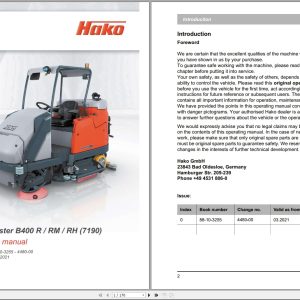 Hako Scrubber Scrubmater 400 Series Service Info (1)