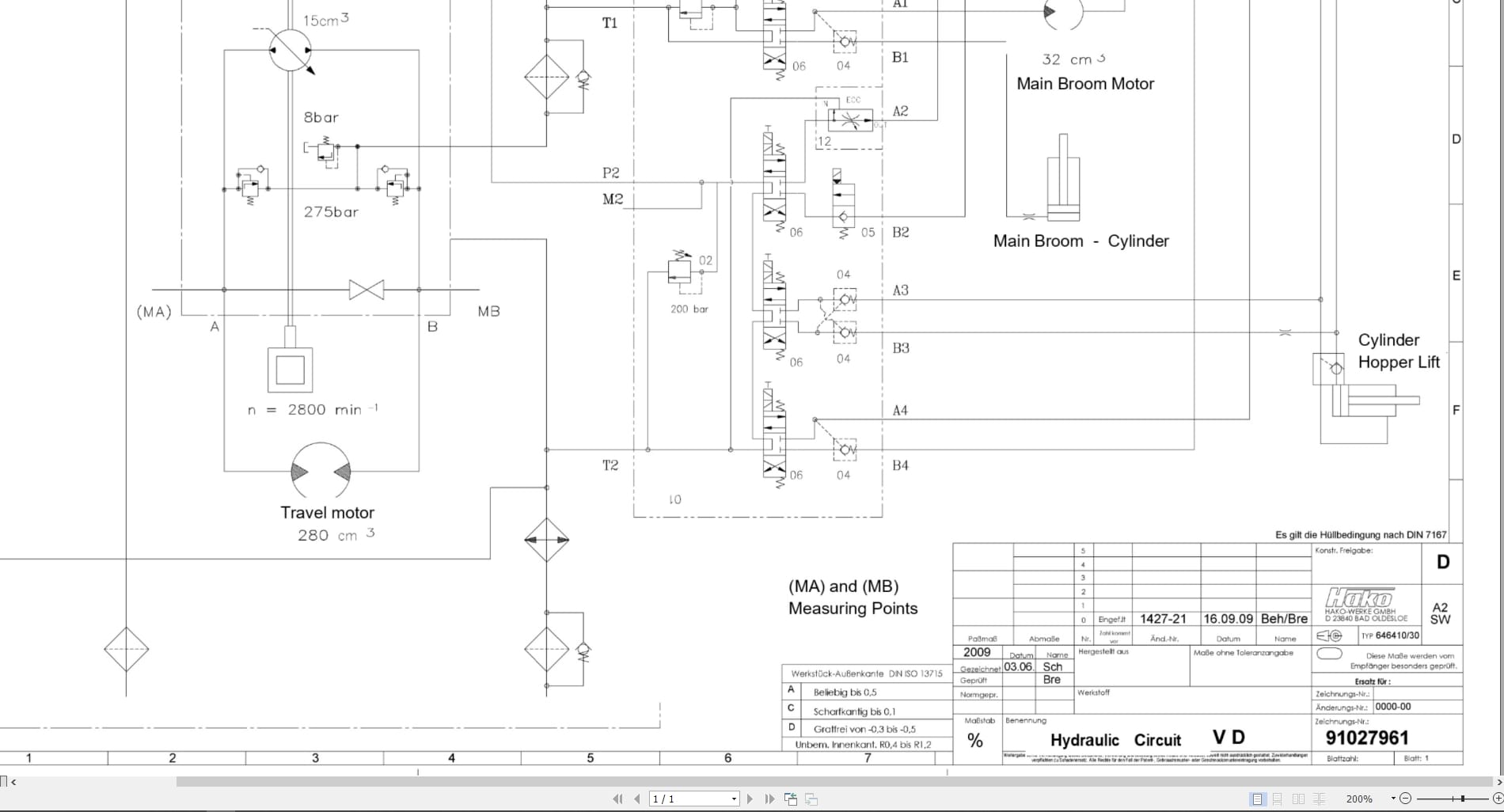 Hako Sweeper 1500 Hydraulic And Electrical Schematic (1)