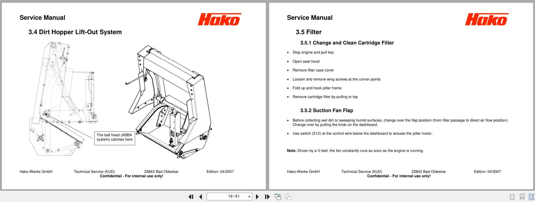 Hako Sweeper APEX62 LPG Diesel Electric Service Manual 2007 (3)