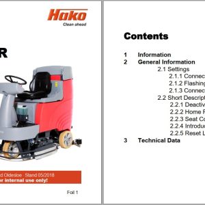Hako Sweeper B115R Service Information Wiring Diagram 2019 (1)
