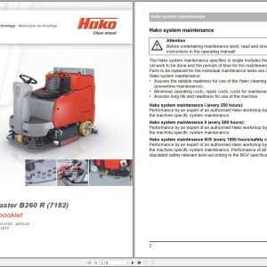 Hako Sweeper B260R Service Booklet (1)