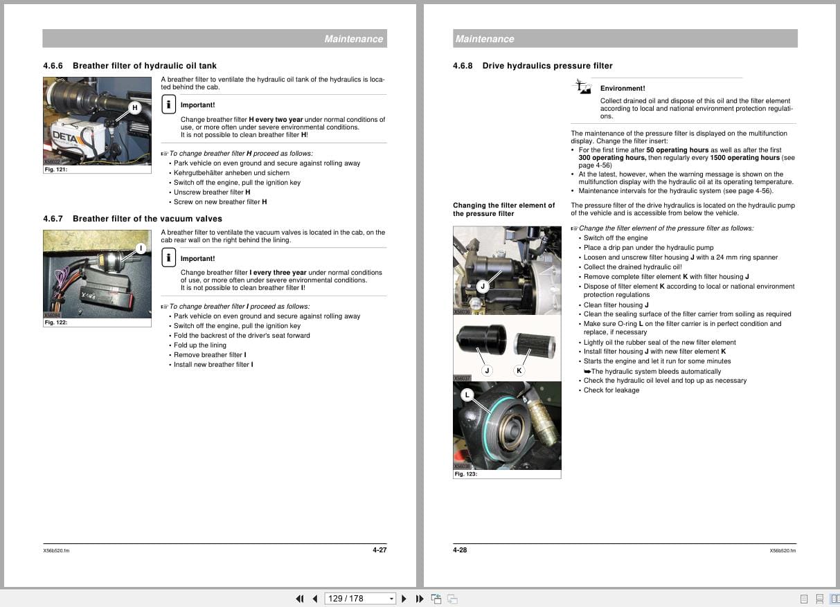 Hako Sweeper Citymaster 2000 Euro 3 Operation And Maintenance Instruction 88 10 2703 2007 (2)