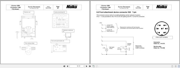 Hako Sweeper Citymaster Citytrac Citycleaner Service Booklet 23843 2009 (2)