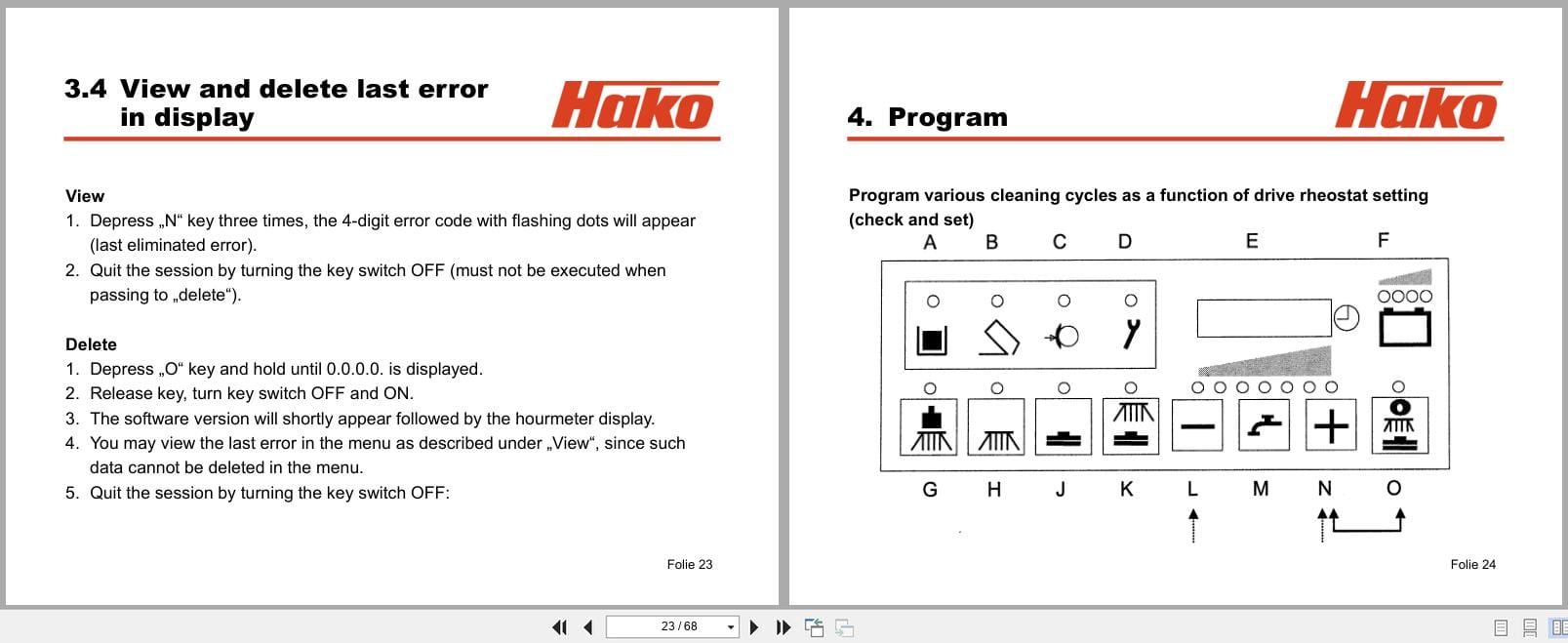 Hako Sweeper Hakomatic B1100 Admiral 42 Service Booklet 2006 (2)