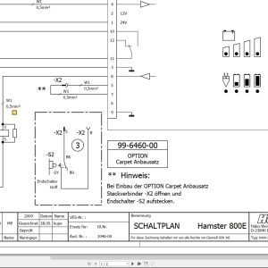 Hako Sweeper Hamster 800E Electrical Schematic 91028936 (1)