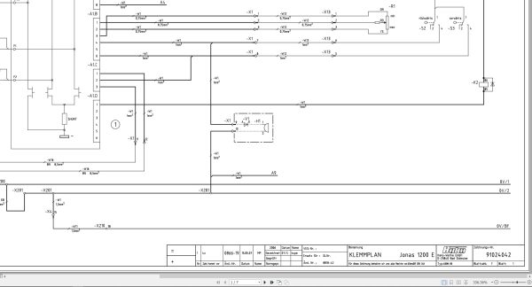 Hako Sweeper Jonas 1200E Apex 62B Circuit Diagram 91024042 (1)