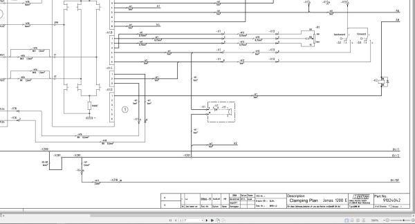 Hako Sweeper Jonas 1200E Apex 62B Clamping Plan Electrical Schematic 91024042 (1)