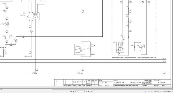 Hako Sweeper Jonas 1200E Apex 62B Clamping Plan Electrical Schematic 91024042 DE (2)