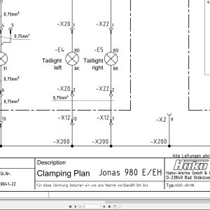 Hako Sweeper Jonas 980E 980EH Apex 47B Clamping Plan Electrical Schematic 91 02102 2 (2)