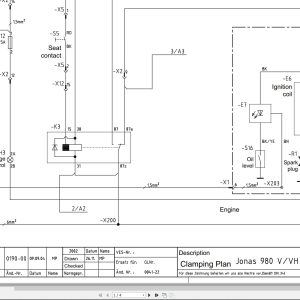 Hako Sweeper Jonas 980V 980VH Apex 47 LP Gas Clamping Plan Electrical Schematic 91 02104 8 (1)