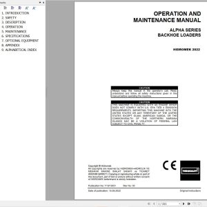 Hidromek Alpha Series Operation Maintenance Manual Y10 13051 (1)
