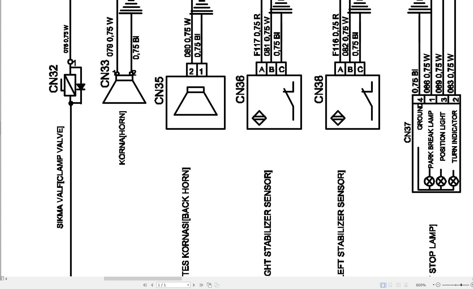 Hidromek Backhoe Loader 62SS 4F Electric Diagram (2)