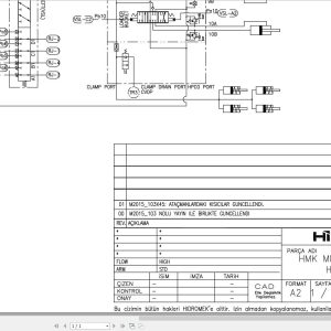 Hidromek Backhoe Loader 62SS 62T Hydraulic Diagram (1)