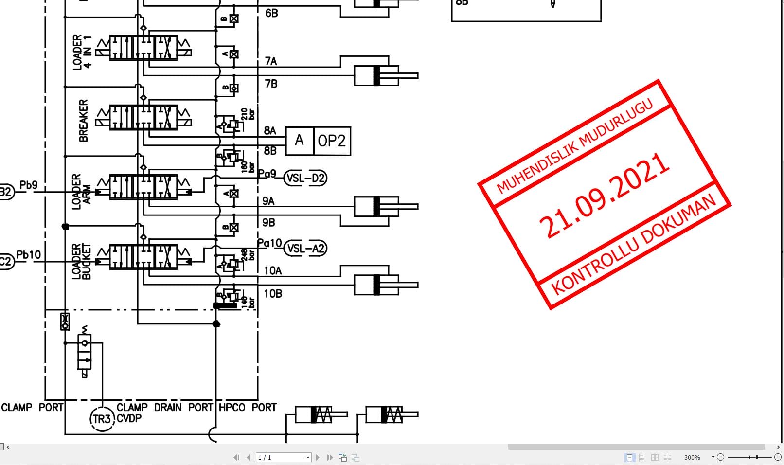 Hidromek Backhoe Loader 62SS 62T Hydraulic Diagram (2)