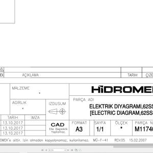 Hidromek Backhoe Loader 62SST 4F Electric Diagram (1)