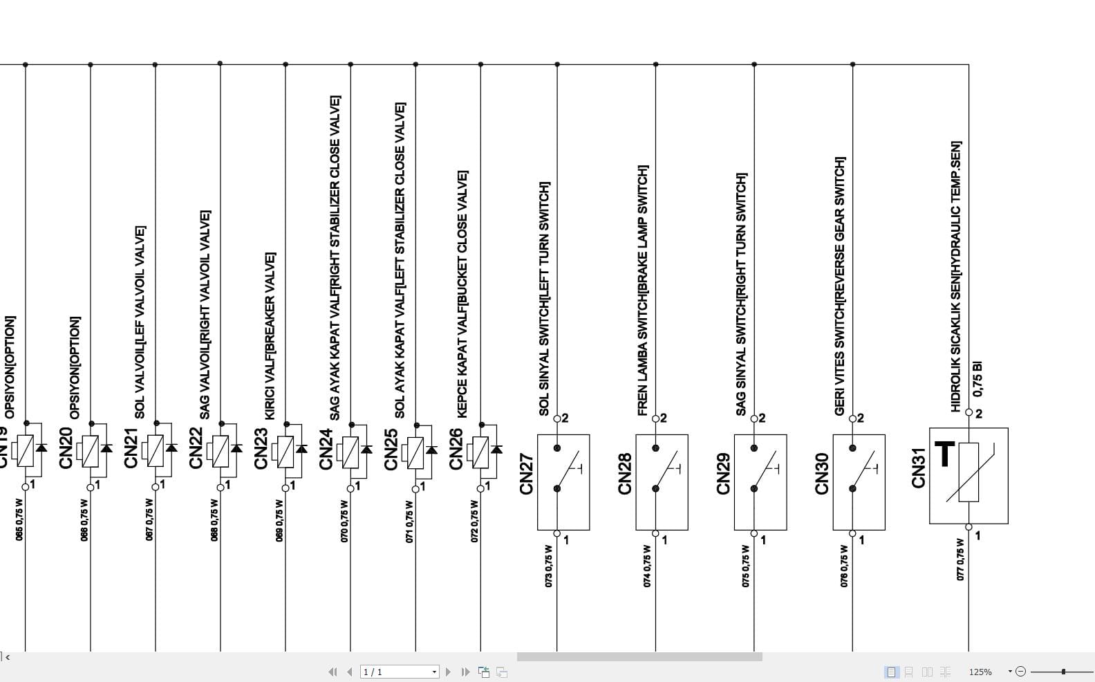 Hidromek Backhoe Loader 62SST 4F Electric Diagram (2)
