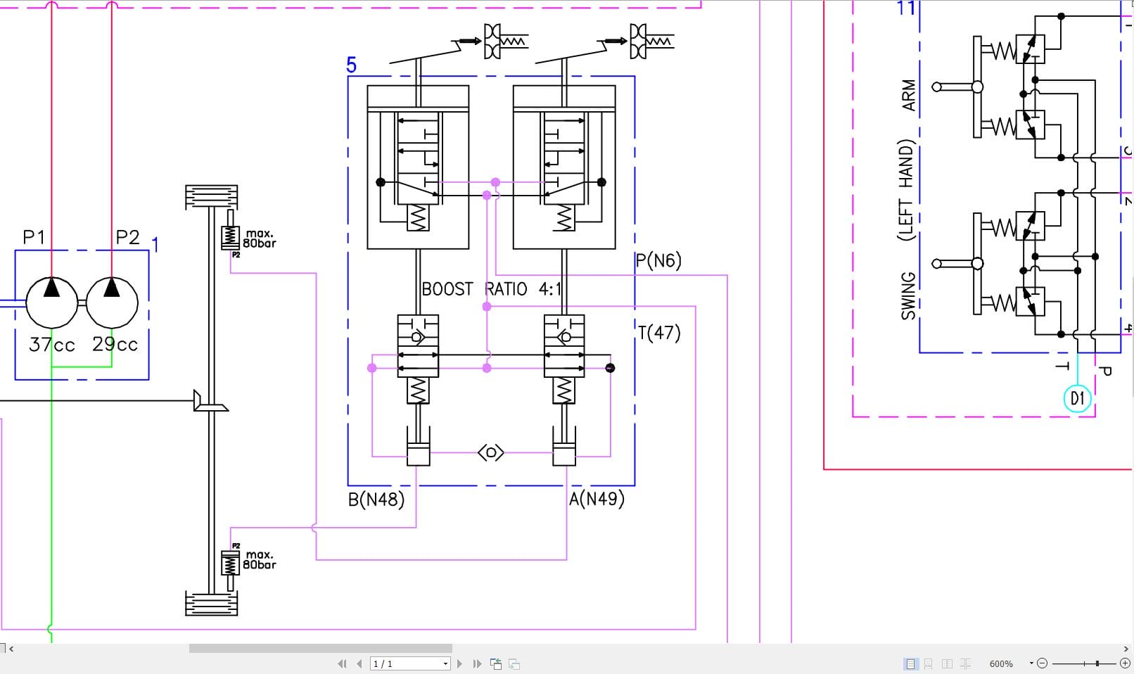 Hidromek Backhoe Loader Electric and Hydraulic Diagrams (2)