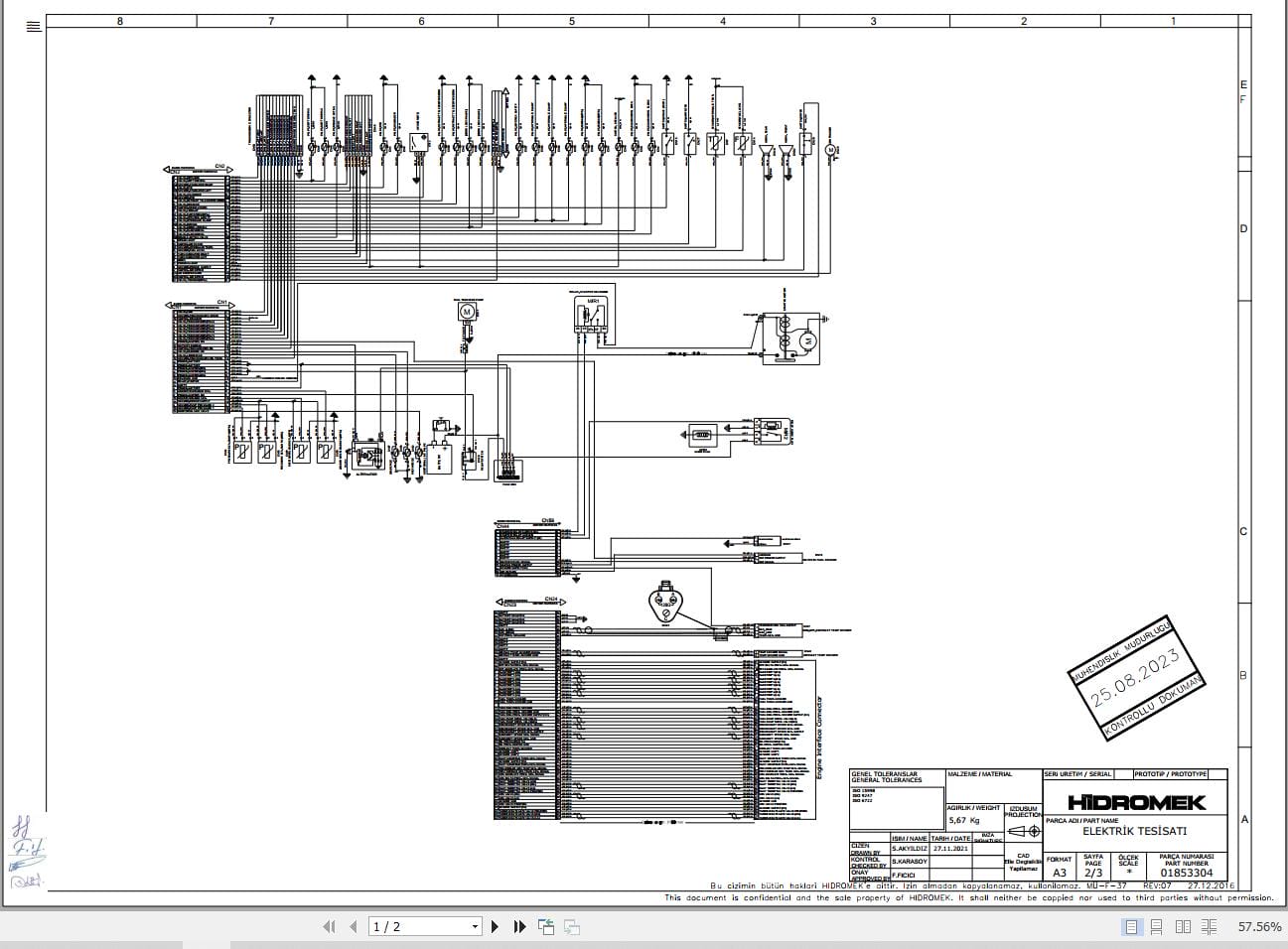 Hidromek Backhoe Loader Electric and Hydraulic Diagrams (4)