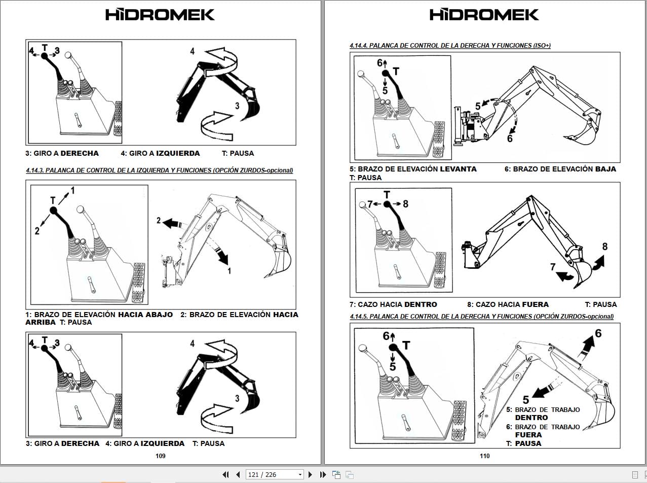 Hidromek Backhoe Loader HMK 102B 102S Operation Maintenance Manual ES (2)