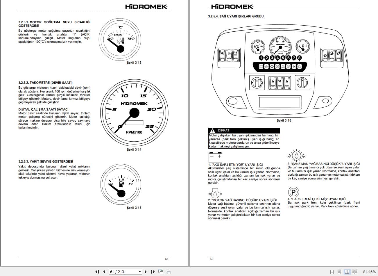 Hidromek Backhoe Loader HMK 102B 102S Operation Maintenance Manual TR (2)