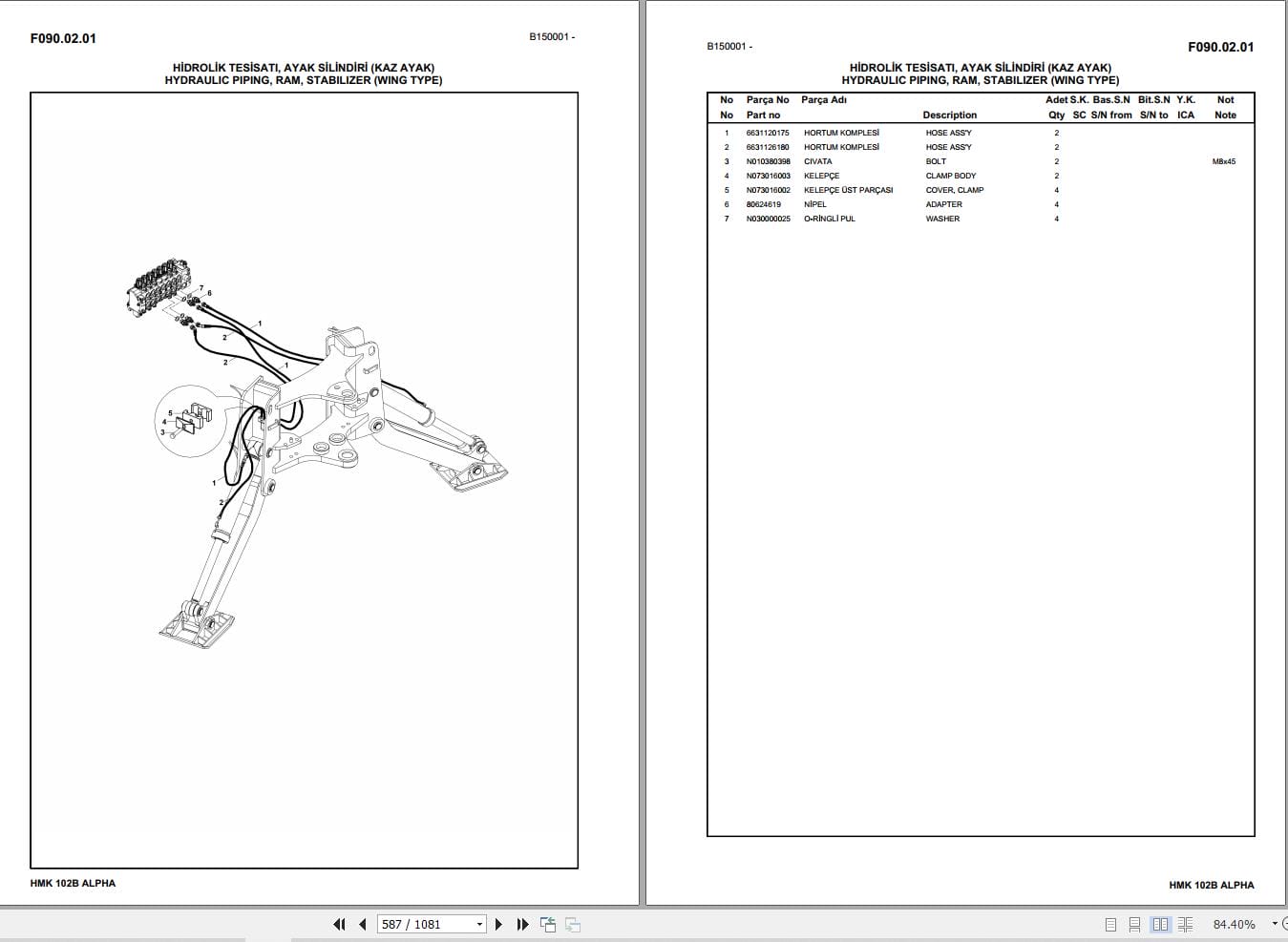 Hidromek Backhoe Loader HMK 102B ALPHA Parts Catalog 2017 EN TR (2)