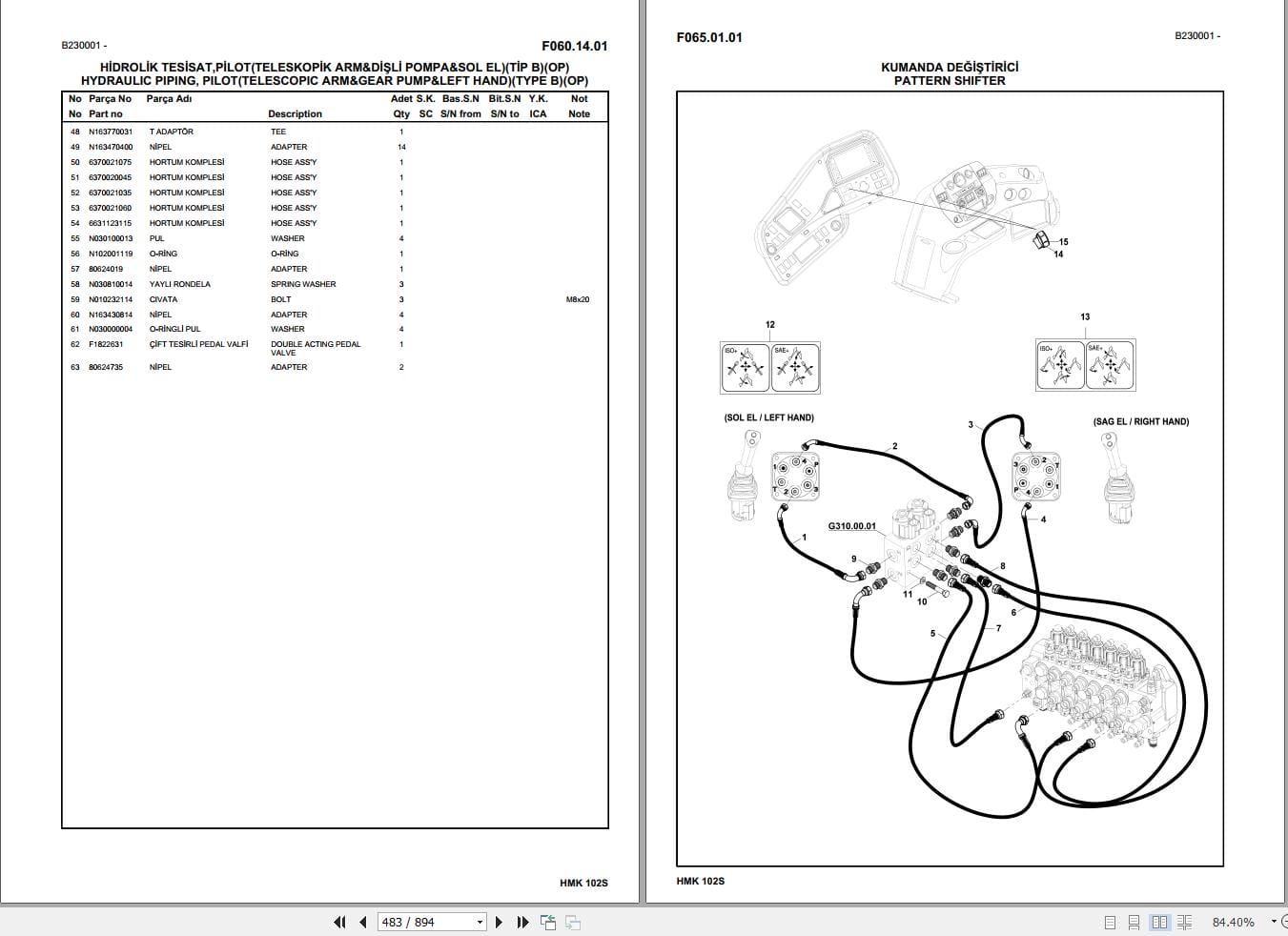Hidromek Backhoe Loader HMK 102B ALPHA Parts Catalog 2018 EN TR (2)