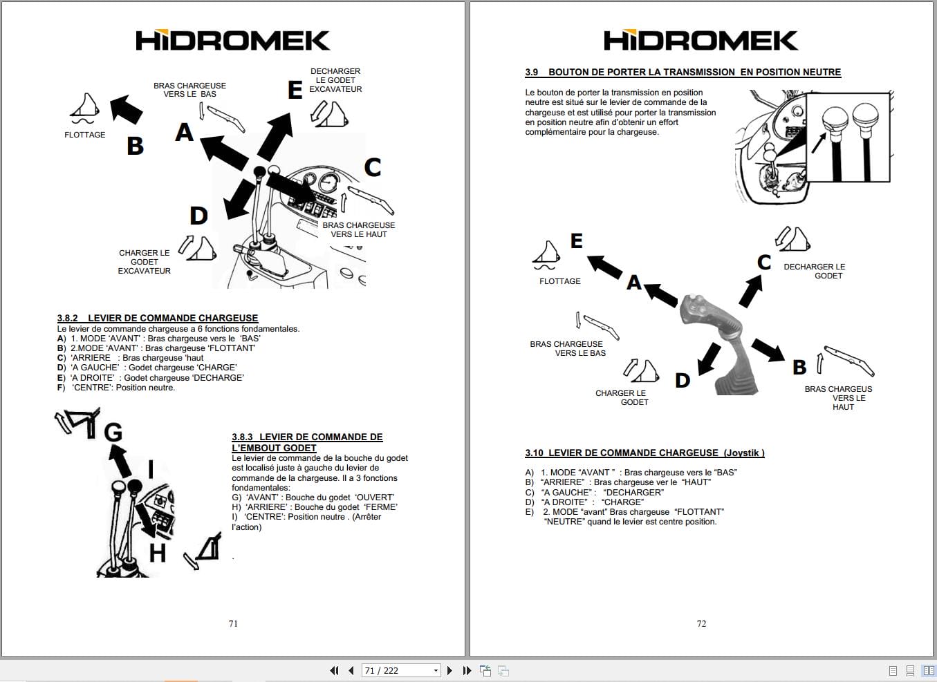 Hidromek Backhoe Loader HMK 102B HMK 102S Operation Maintenance Manual FR (2)